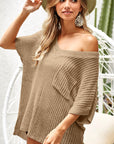 BiBi V-Neck Short Sleeve Knit Top