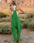 Double Take Full Size Sleeveless V-Neck Pocketed Jumpsuit