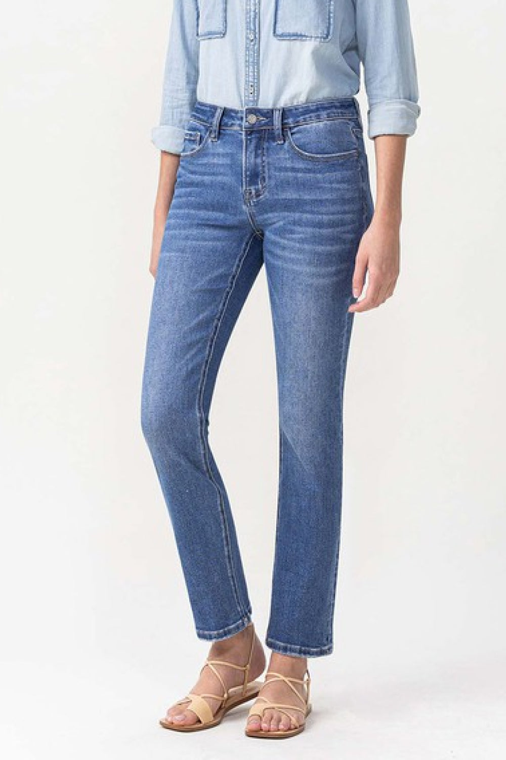 Lovervet Maggie Midrise Slim Ankle Straight Jeans - Online Only