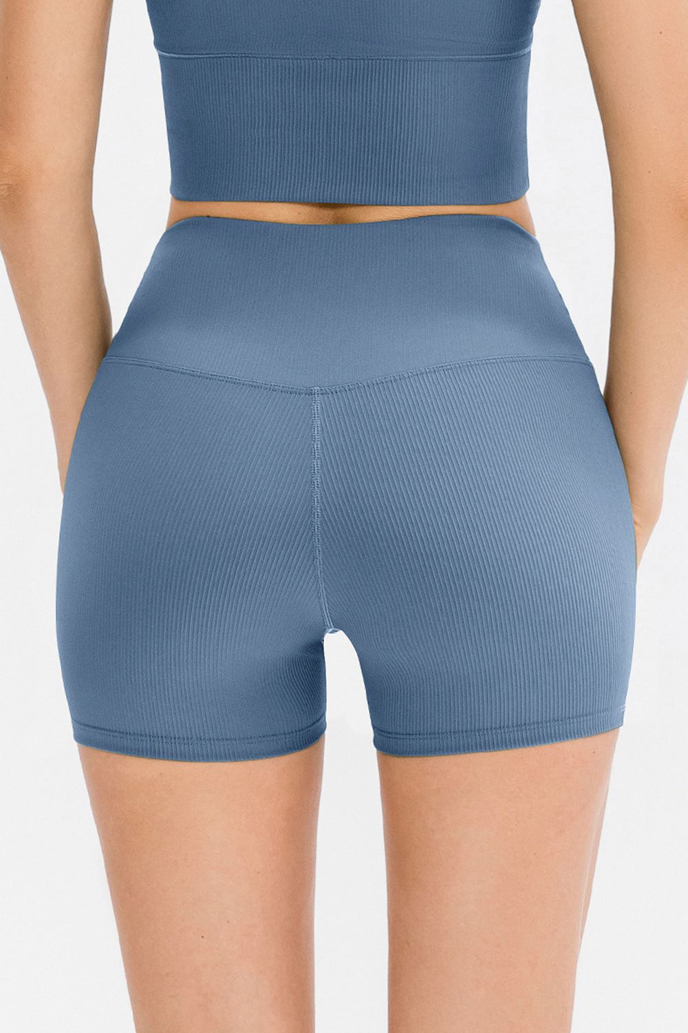 Slim Fit Wide Waistband Sports Shorts - Online Only