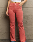 RISEN Bailey Full Size High Waist Side Slit Flare Jeans - Online Only