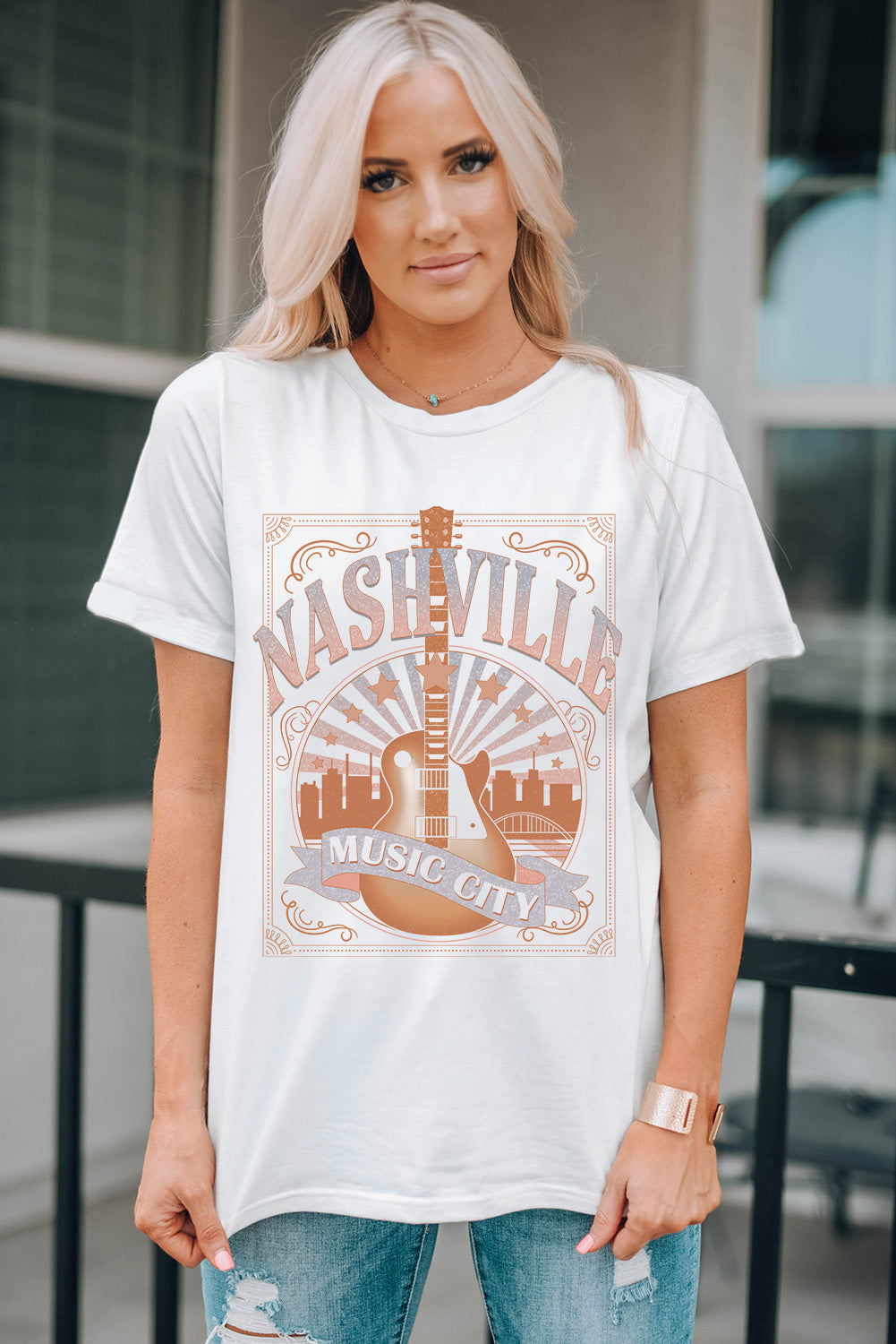 NASHVILLE MUSIC CITY Graphic T-Shirt - Online Only