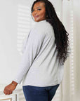 Double Take Seam Detail Round Neck Long Sleeve Top