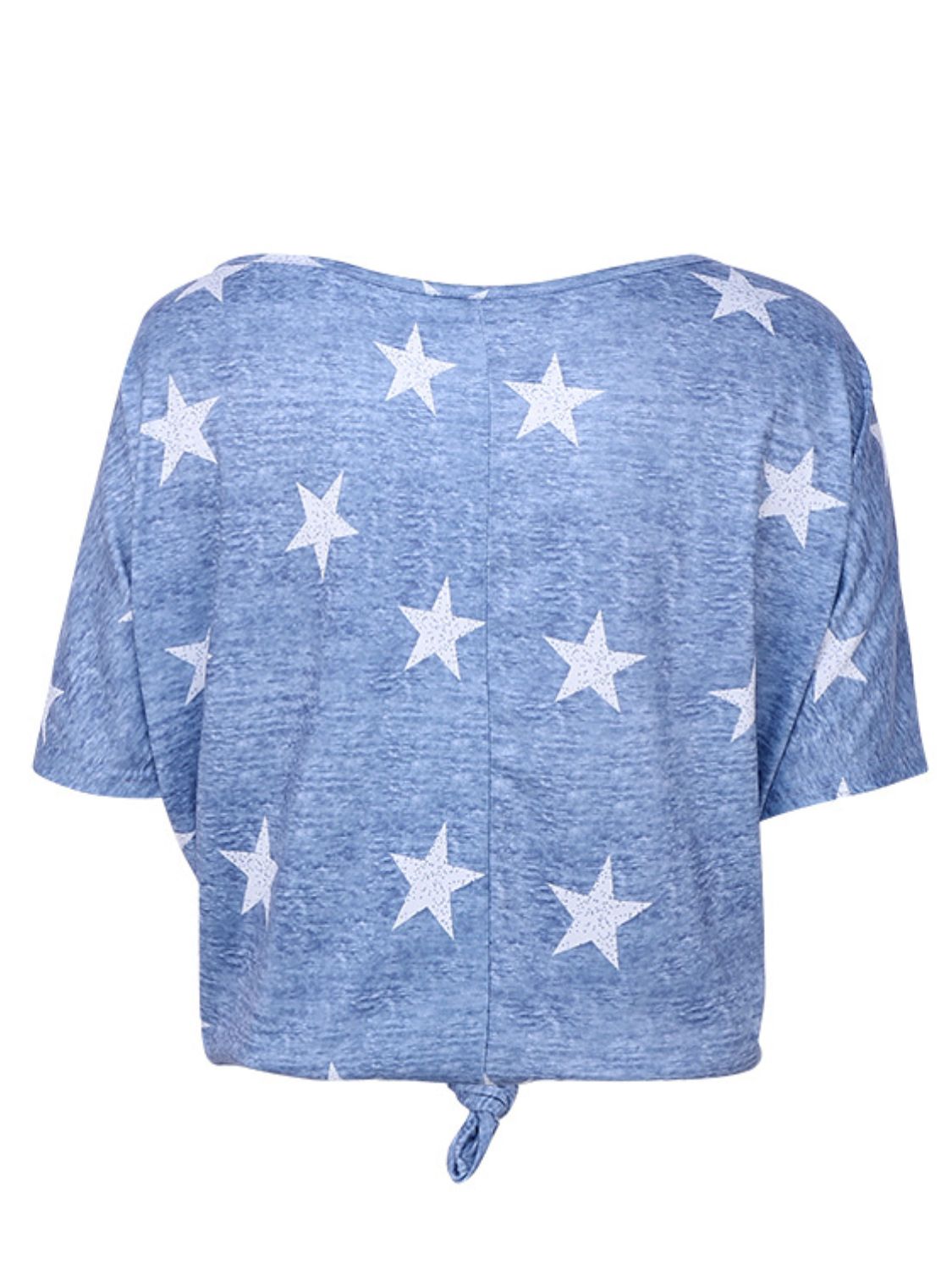 Star Print Short Sleeve T-Shirt - Online Only