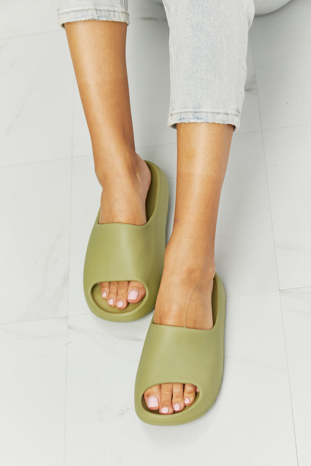 NOOK JOI In My Comfort Zone Slides in Green - Online Only