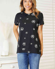 Double Take Dandelion Print Round Neck T-Shirt