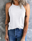 Curved Hem Grecian Tank Top - Online Only