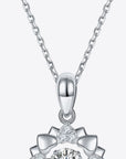Moissanite Flower Shape Pendant Necklace - Online Only