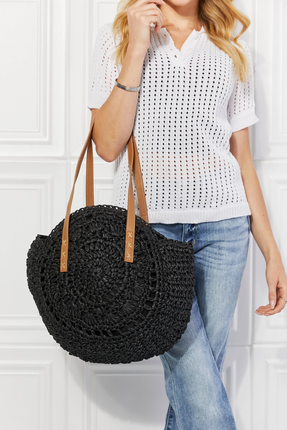 Justin Taylor C&#39;est La Vie Crochet Handbag in Black - Online Only