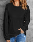 Round Neck Long Sleeve Top - Online Only