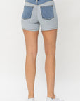 Judy Blue Full Size Color Block Denim Shorts