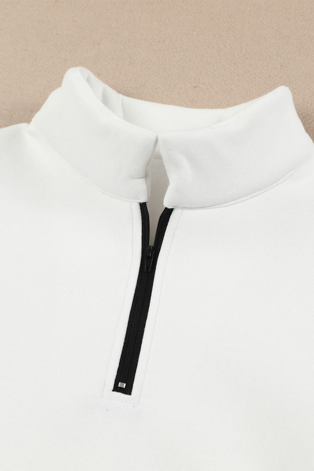 Quarter Zip Dropped Shoulder Sweatshirt - Online Only