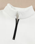 Quarter Zip Dropped Shoulder Sweatshirt - Online Only