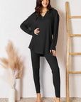 Basic Bae Full Size Notched Long Sleeve Top and Pants Set