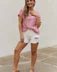 RISEN Lily High Waisted Distressed Shorts - Online Only