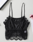 V-Neck Lace Cropped Cami - Online Only