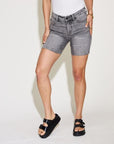 Judy Blue Full Size High Waist Washed Denim Shorts