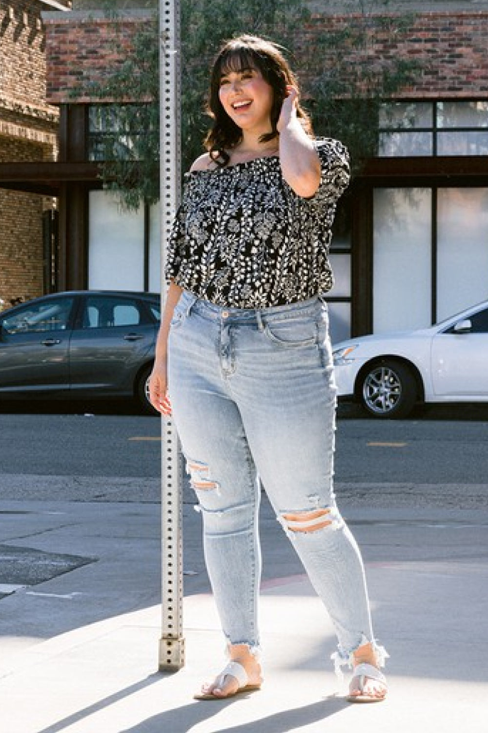 Lovervet Lauren Distressed High Rise Skinny Jeans - Online Only