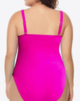 Plus Size Scoop Neck Sleeveless One-Piece Swimsuit - Online Only