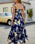 Floral Tie-Shoulder Sleeveless Dress - Online Only
