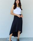 Ninexis First Choice High Waisted Flare Maxi Skirt in Black - Online Only