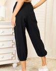 Double Take Decorative Button Cropped Pants