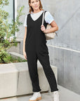 Double Take Full Size Sleeveless Straight Jumpsuit