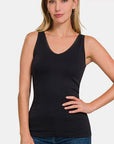 Zenana Round Neck Wide Strap Tank