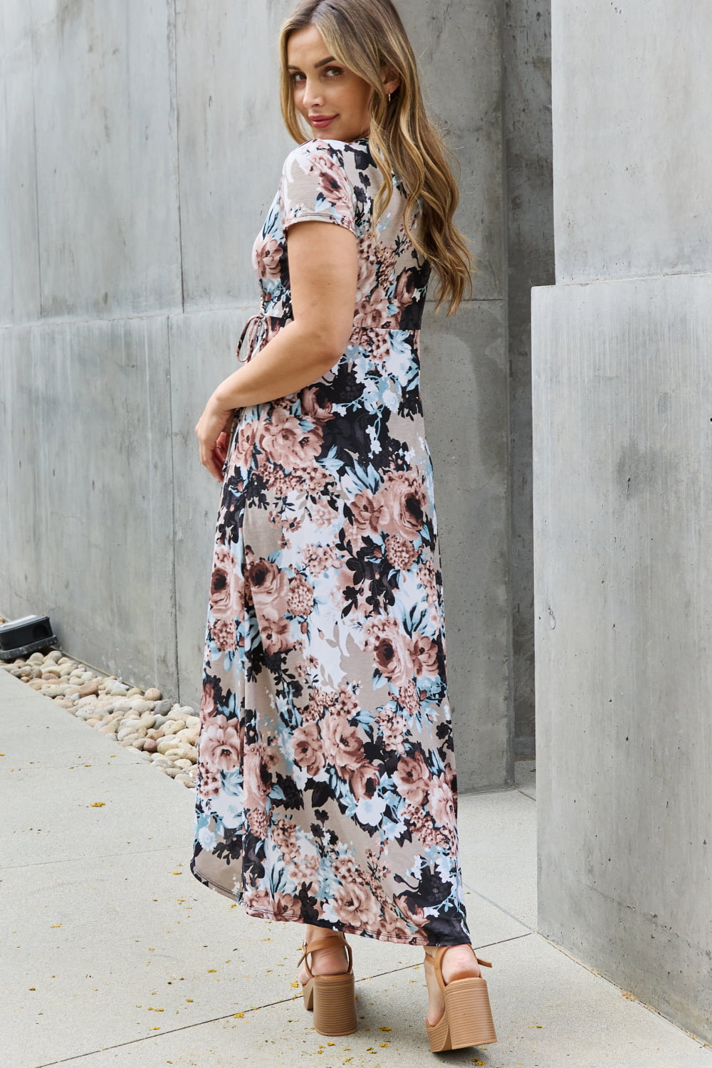 Heimish Give Me Roses Full Size Floral Maxi Wrap Dress - Online Only