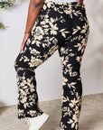 Heimish Full Size High Waist Floral Flare Pants