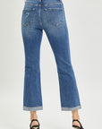 RISEN Full Size Button Fly Cropped Bootcut Jeans