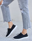 Forever Link Flat Round Toe Lace-Up Sneakers