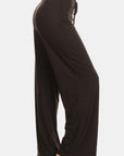 Leggings Depot High Waist Drawstring Wide Leg Pants