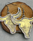 Rhinestone Bull Earrings
