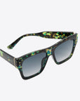 UV400 Patterned Polycarbonate Square Sunglasses - Online Only