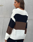 Longing For Fall Color Block Sweater - Online Only