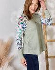 Hailey & Co Full Size Printed Round Neck Blouse