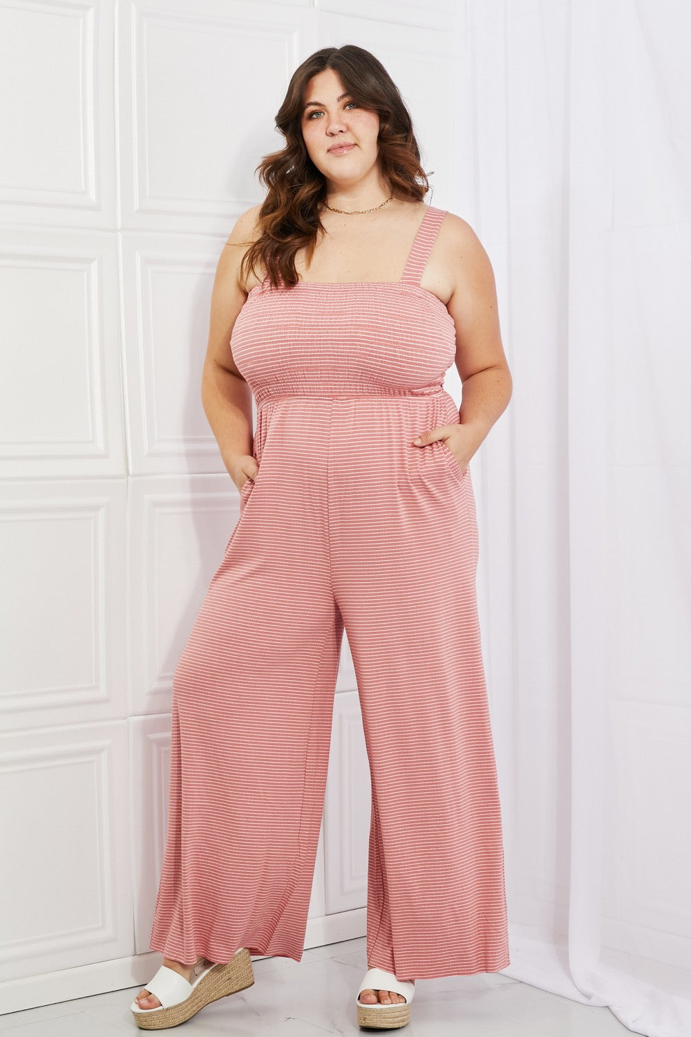 Zenana Only Exception Striped Jumpsuit  - Online Only