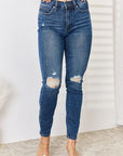 Judy Blue Full Size High Waist Distressed Slim Jeans