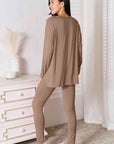 Basic Bae Full Size V-Neck Soft Rayon Long Sleeve Top and Pants Lounge Set