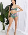 Marina West Swim Take A Dip Twist High-Rise Bikini in Sage - Online Only