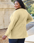 Basic Bae Full Size Ribbed Round Neck Long Sleeve Knit Top