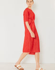 Marina West Swim Pleated Dolman Sleeve Dress