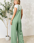 Double Take Full Size Wide Strap Overall with Pockets