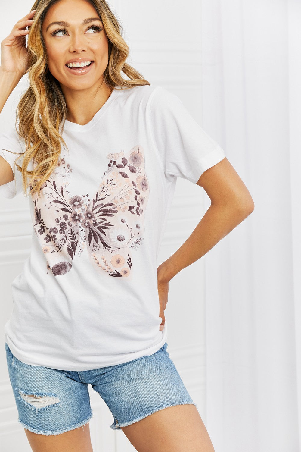 mineB You Give Me Butterflies Graphic T-Shirt - Online Only