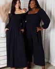 Double Take Square Neck Jumpsuit with Pockets