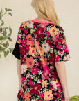 Celeste Full Size Floral Short Sleeve T-Shirt