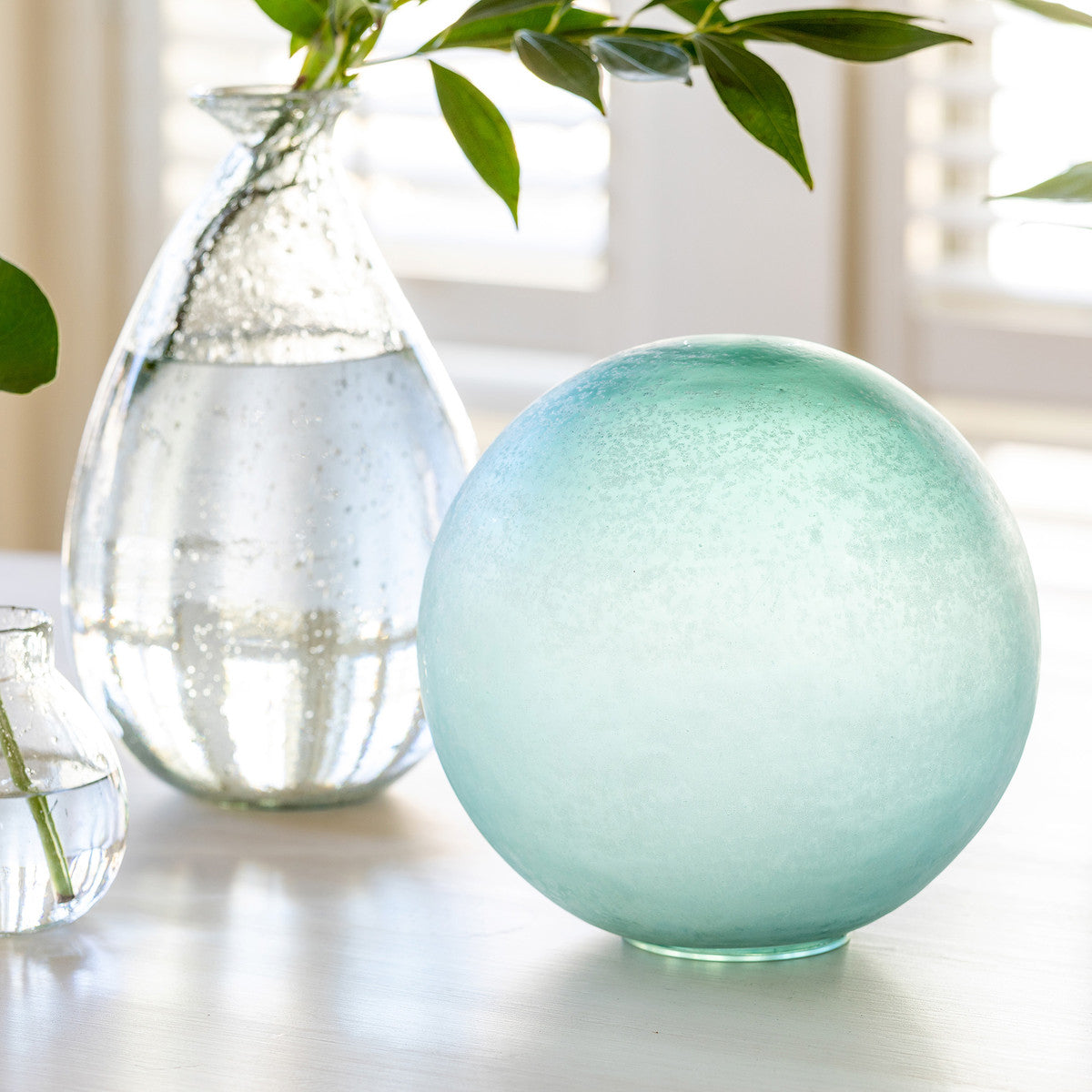Sea Glass Decorative Orb, Large - Online Only