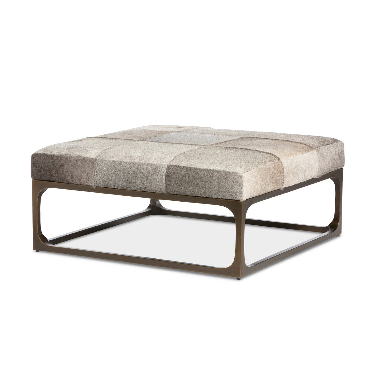 Taurus Square Cowhide Ottoman - Online Only