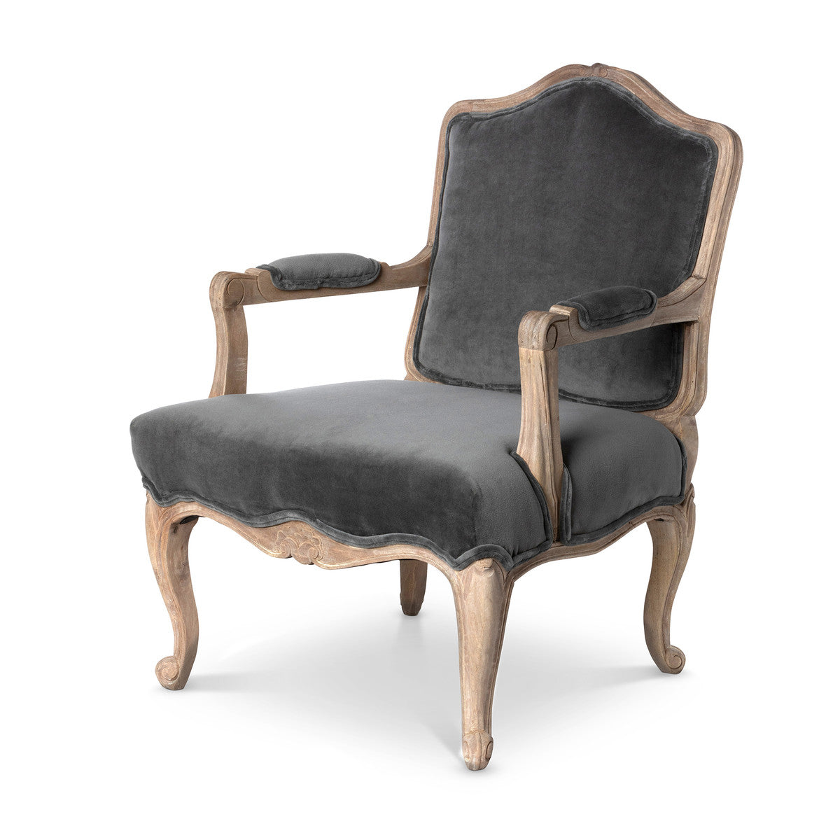 Chloe Velvet Upholstered Arm Chair - Online Only